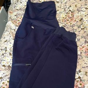 Figs maternity joggers navy blue